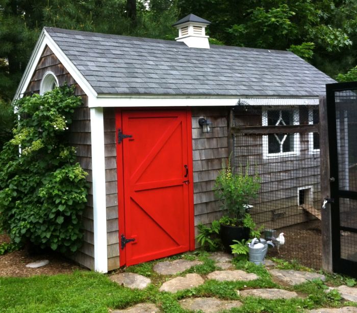 Vents along eaves rarely move enough air. Some small coops have ridged 